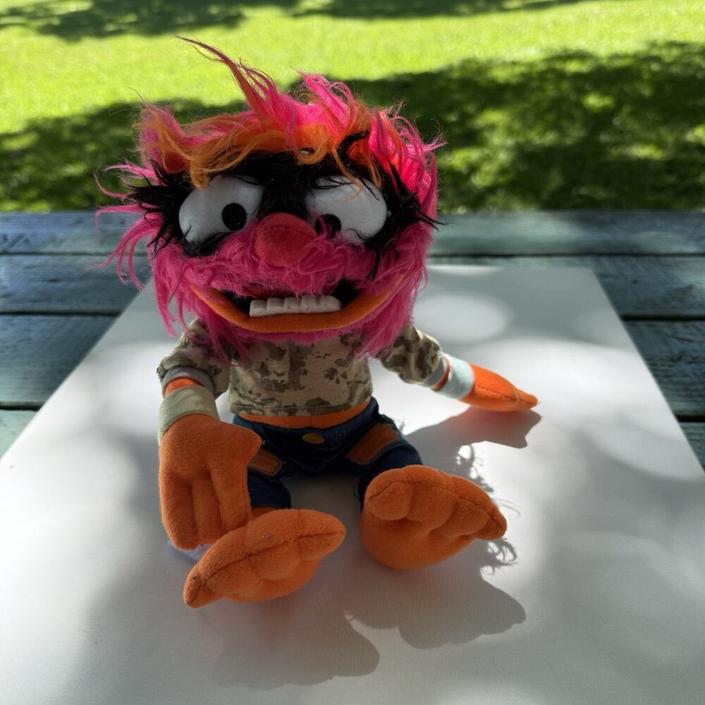 The Muppets Babies Animal Plush Disney Camo Hoodie Stuffed 12" Doll Toy